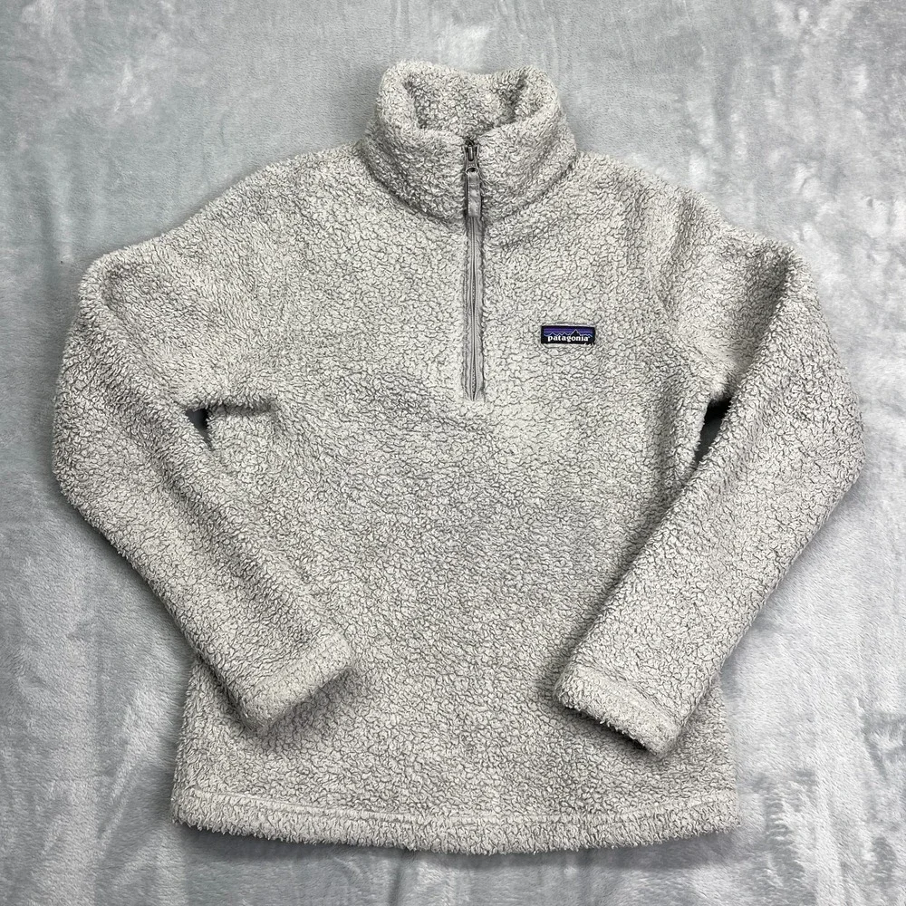 Patagonia Worn Wear Los Gatos Sweater Womens Small Gray Fleece Cozy Warm 1/4 Zip